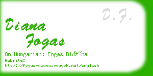 diana fogas business card